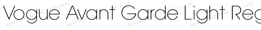 Vogue Avant Garde Light Regular字体转换